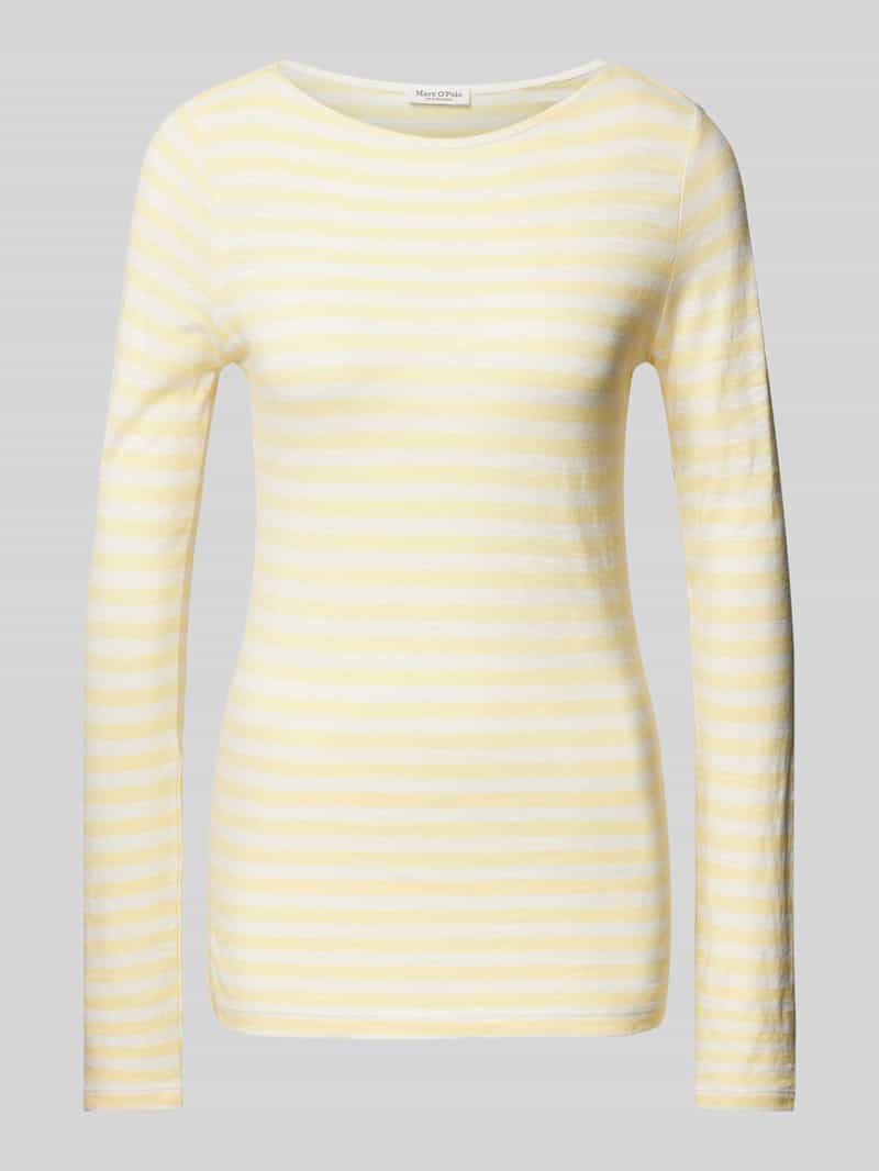 Marc O'Polo Regular fit shirt met lange mouwen van katoenjersey met streepmotief