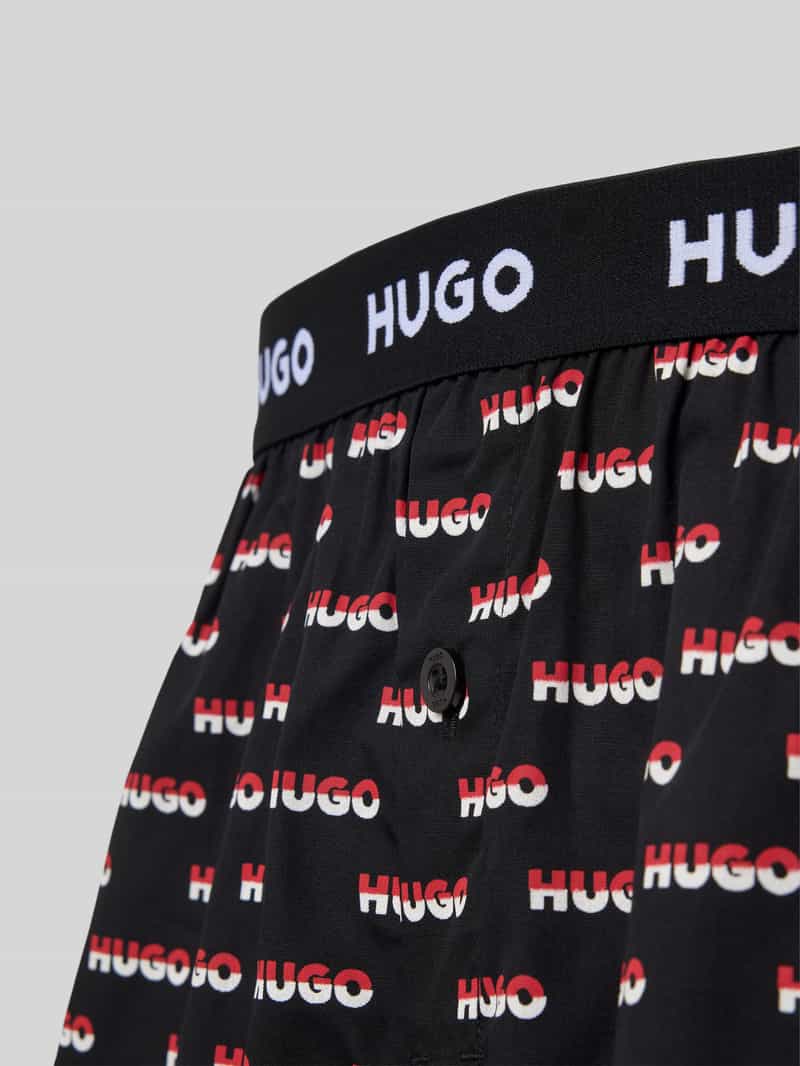 HUGO Boxershort met elastische logoband in een set van 3 stuks