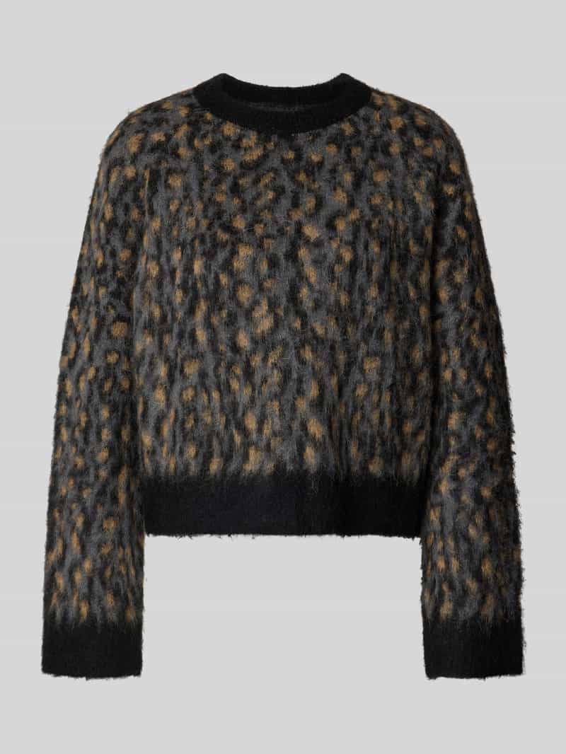 relaxed fit pullover met alpaca-aandeel in tricotlook