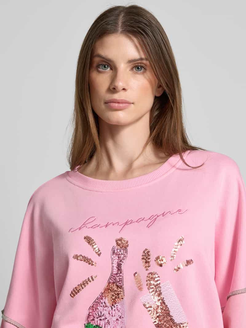 miss goodlife Sweatshirt met statementstitching en pailletten
