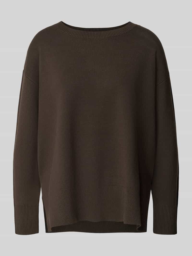 comma Gebreide pullover van viscosemix met ronde hals