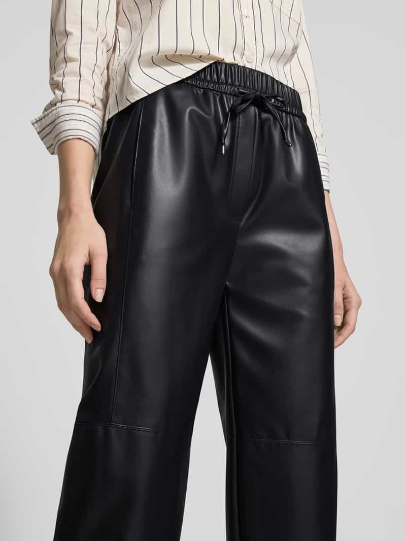 Marc Cain Stoffen broek in leerlook