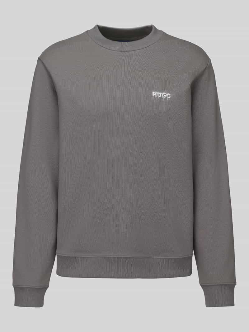 HUGO Blue Regular fit sweatshirt van zuivere katoen model 'Nodacrew'