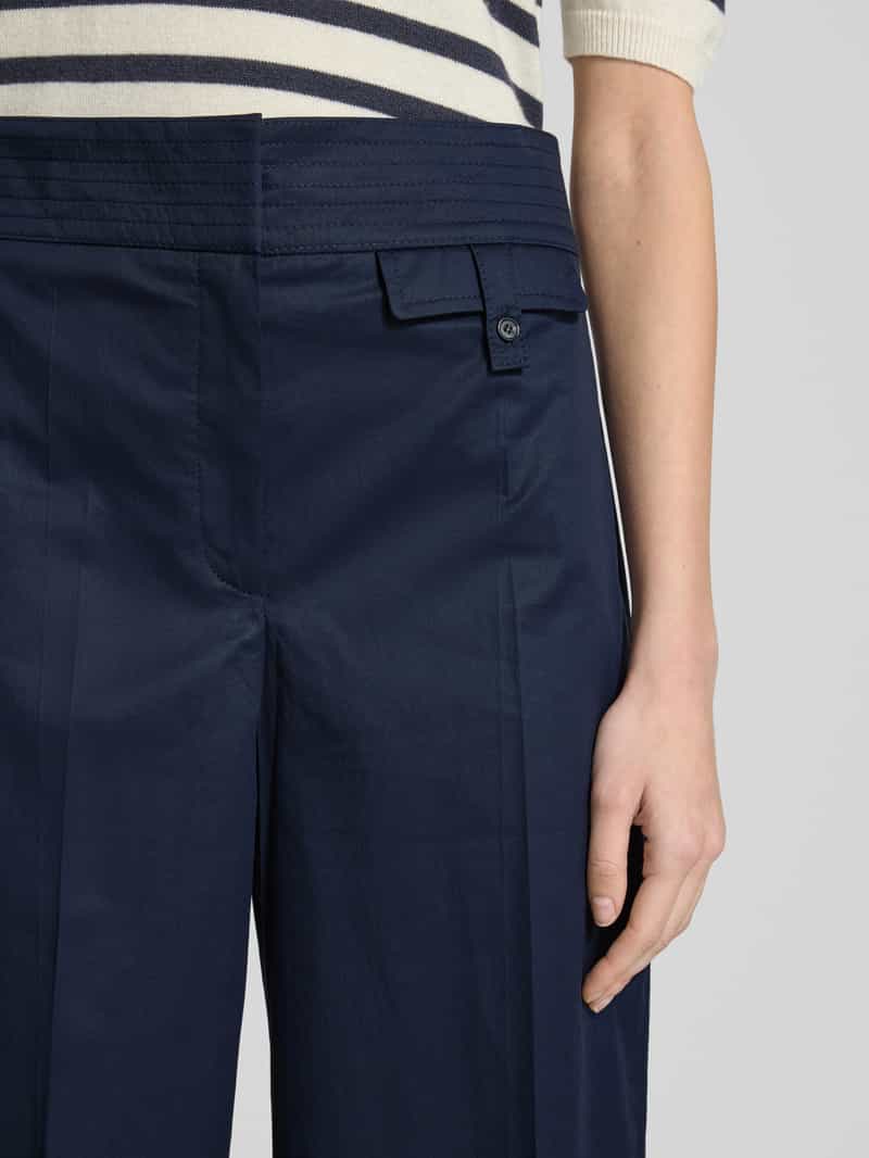 Boss Wide leg stoffen broek met persplooien model 'Tiana'