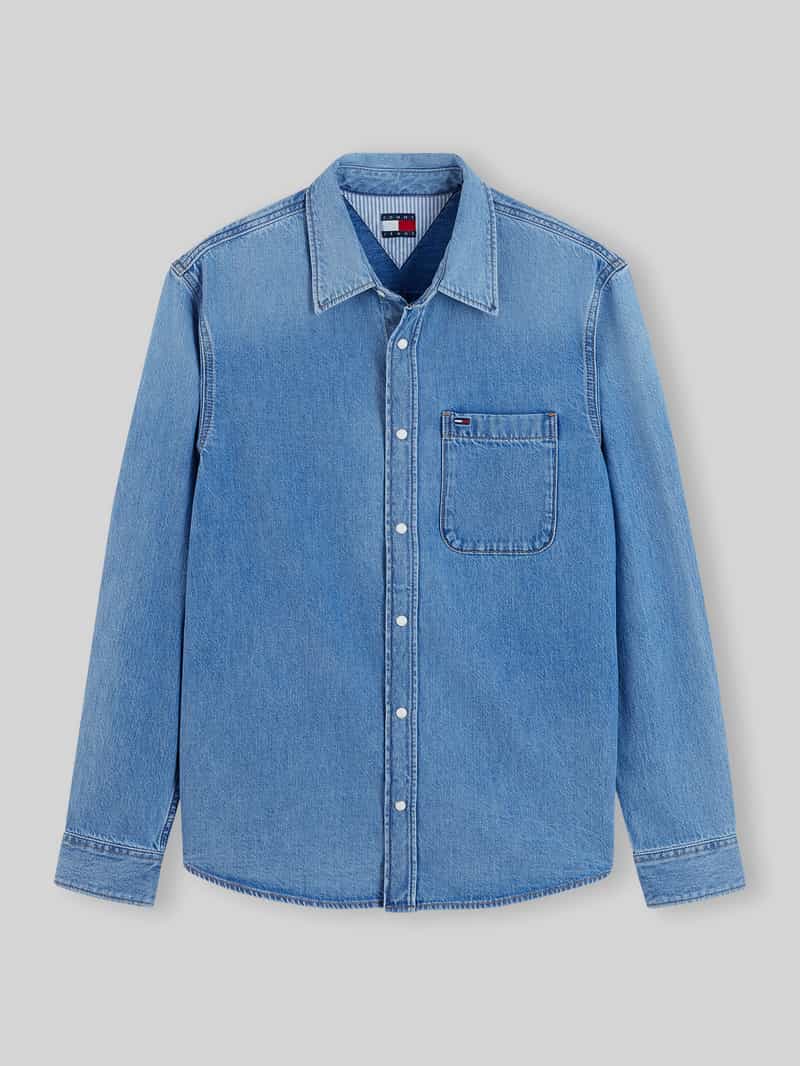 Tommy Jeans Regular fit jeanshemd van puur katoen