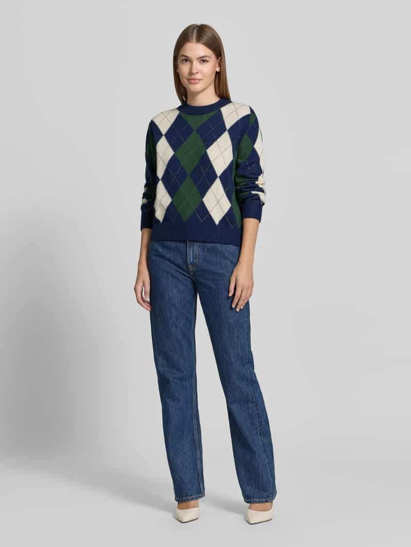 Guess Regular fit gebreide pullover van katoenmix model 'GRACIE' blauw, foto 5