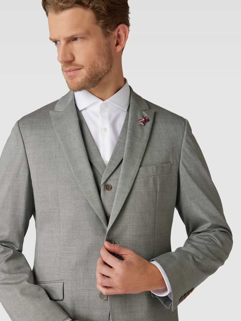 ATELIER TORINO 2-knoops colbert met siergarnering