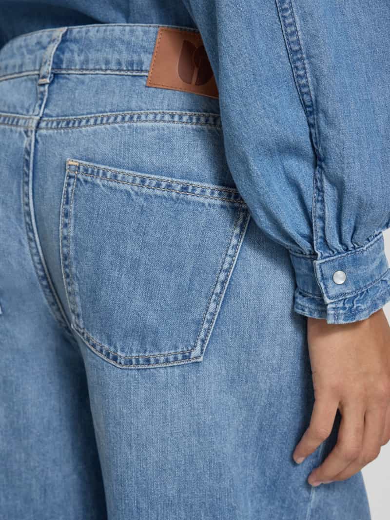 Bash Wide fit jeans met logopatch model 'Musc'