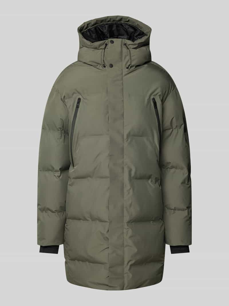 Jack & jones Gewatteerde lange jas met capuchon, model 'ALPHA'