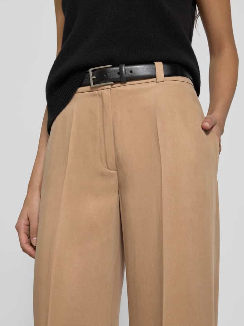 HUGO Relaxed fit stoffen broek in pure lyocell model 'Hasene'