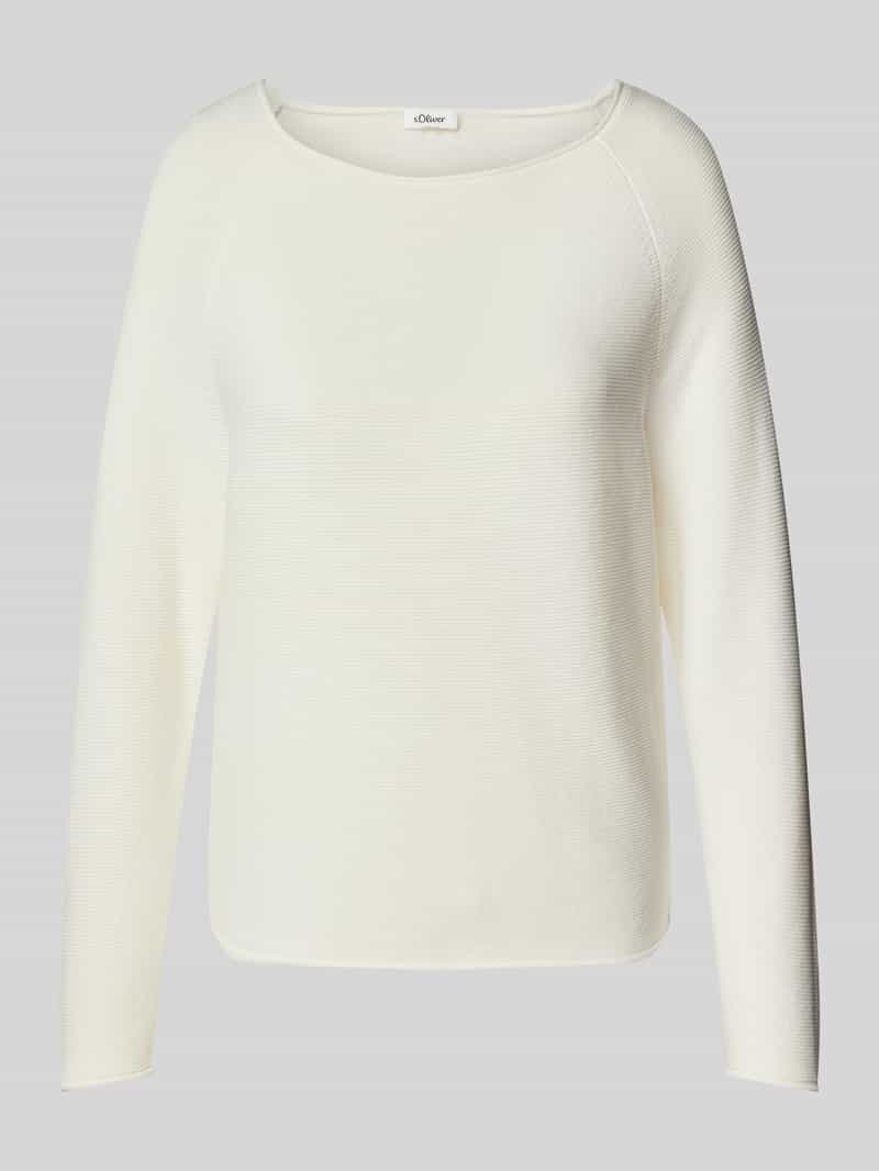 s.Oliver RED LABEL Regular fit gebreide pullover van katoenmix met raglanmouwen