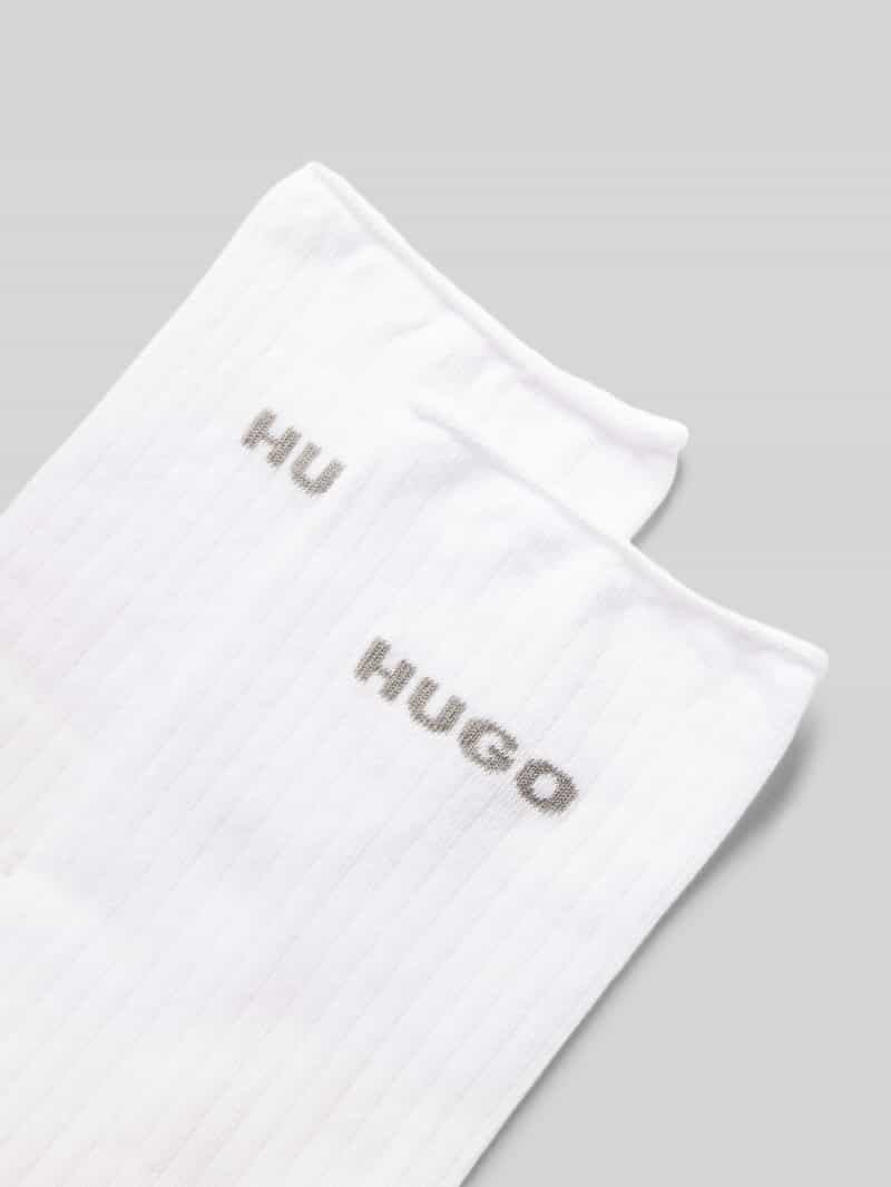 HUGO Sokken met labeldetail in een set van 2 paar