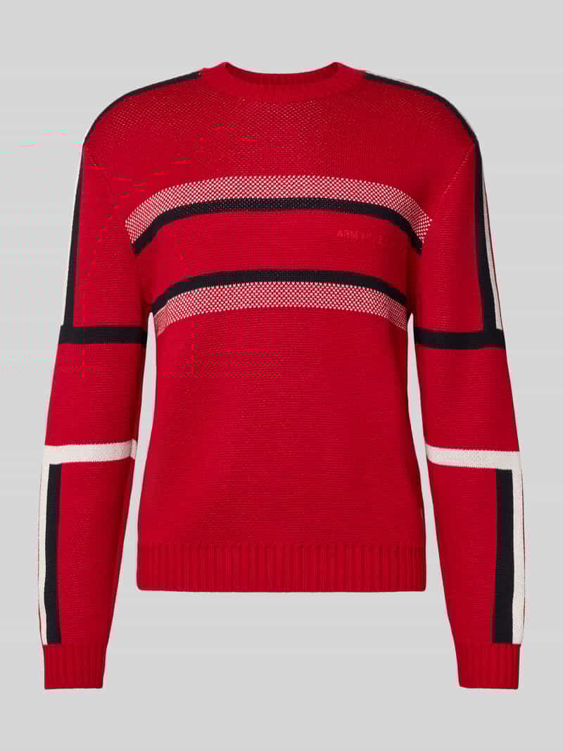 Armani Exchange Gebreide pullover met ribboorden