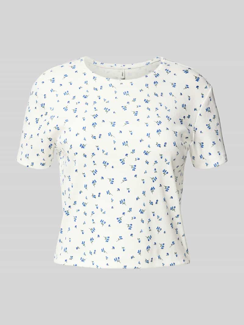 Only Regular fit T-shirt in riblook model 'FENJA LIFE'