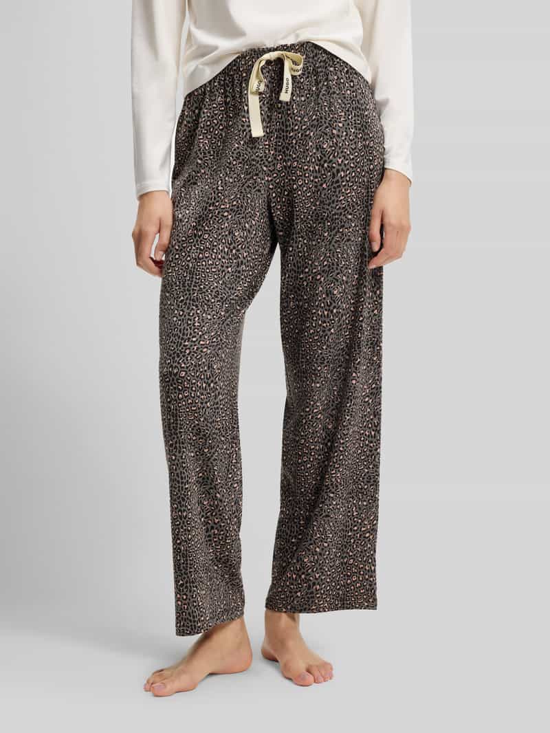 HUGO Loose fit pyjamabroek van mix van modal en katoen