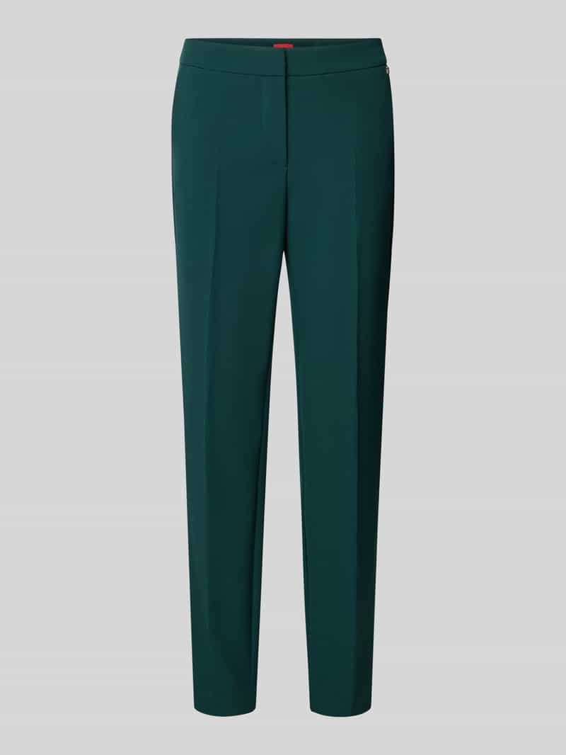 HUGO Slim fit pantalon met persplooien model 'HAGONIA'