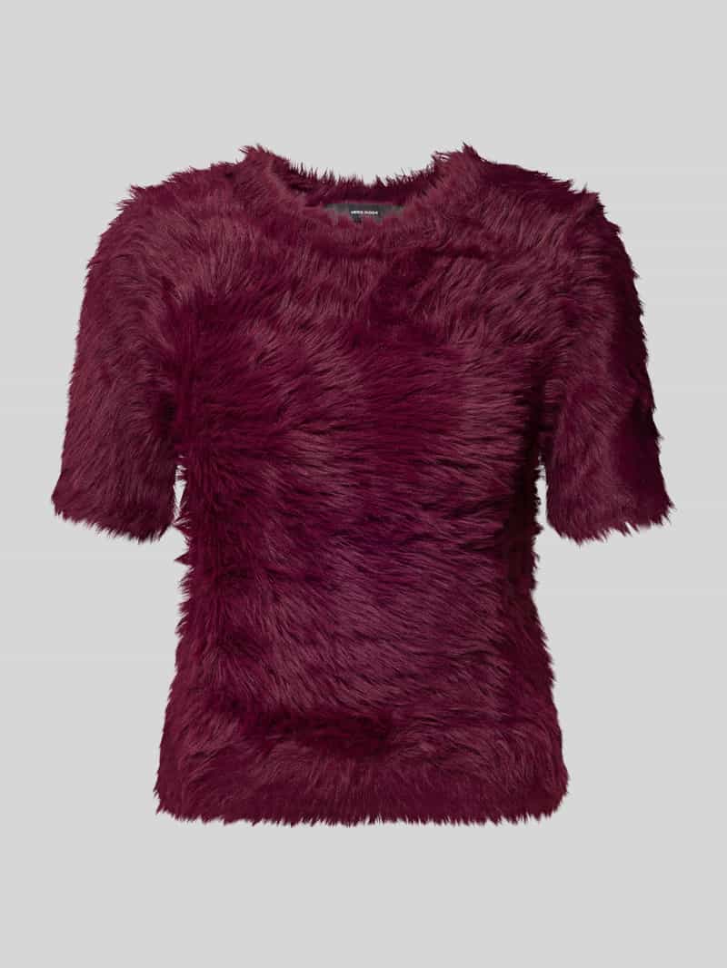 Vero Moda Regular fit gebreide pullover in de look van imitatiebont model 'FLUFFY'
