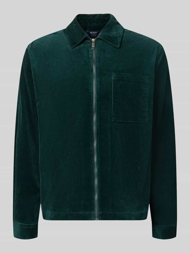 Regular fit overhemdjack van corduroy met borstzak