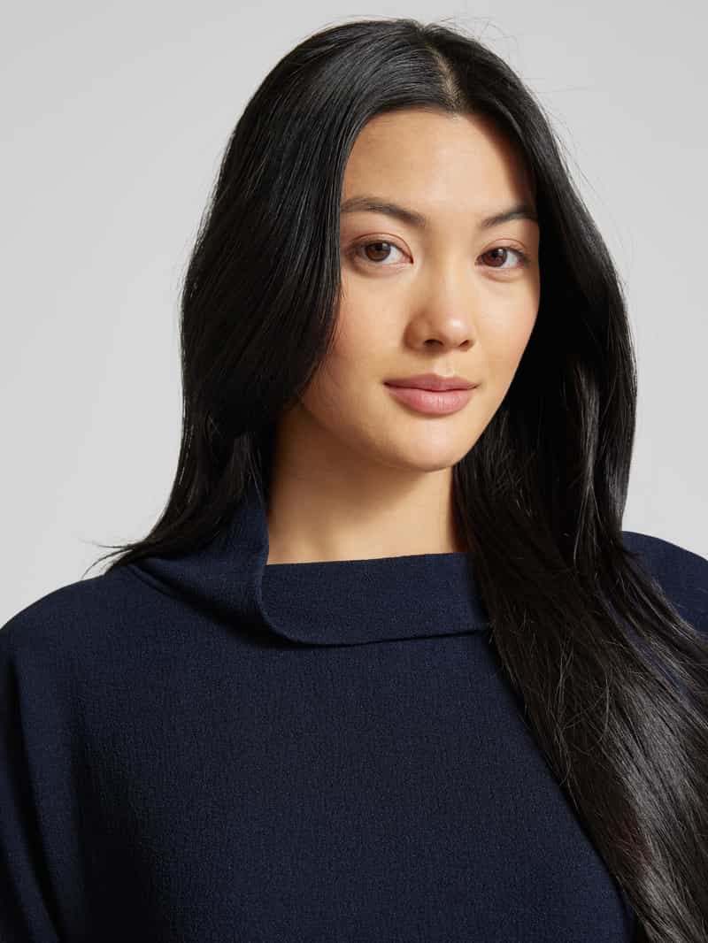 someday Shirt met lange mouwen van viscosemix met opstaande kraag model 'Kesine'