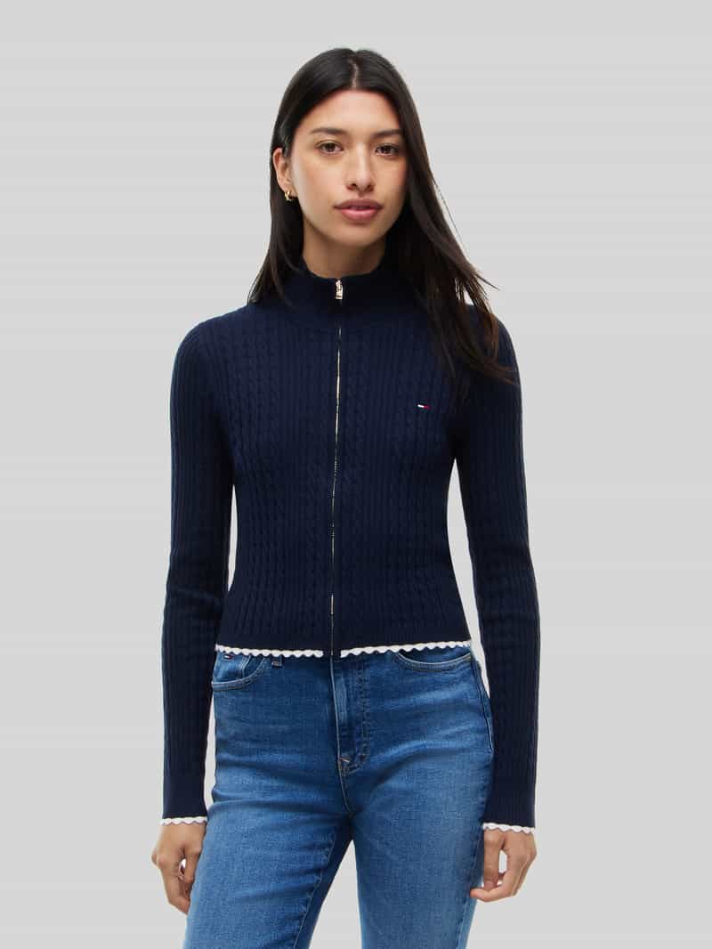 Tommy Jeans Slim fit gebreid jack van viscosemix