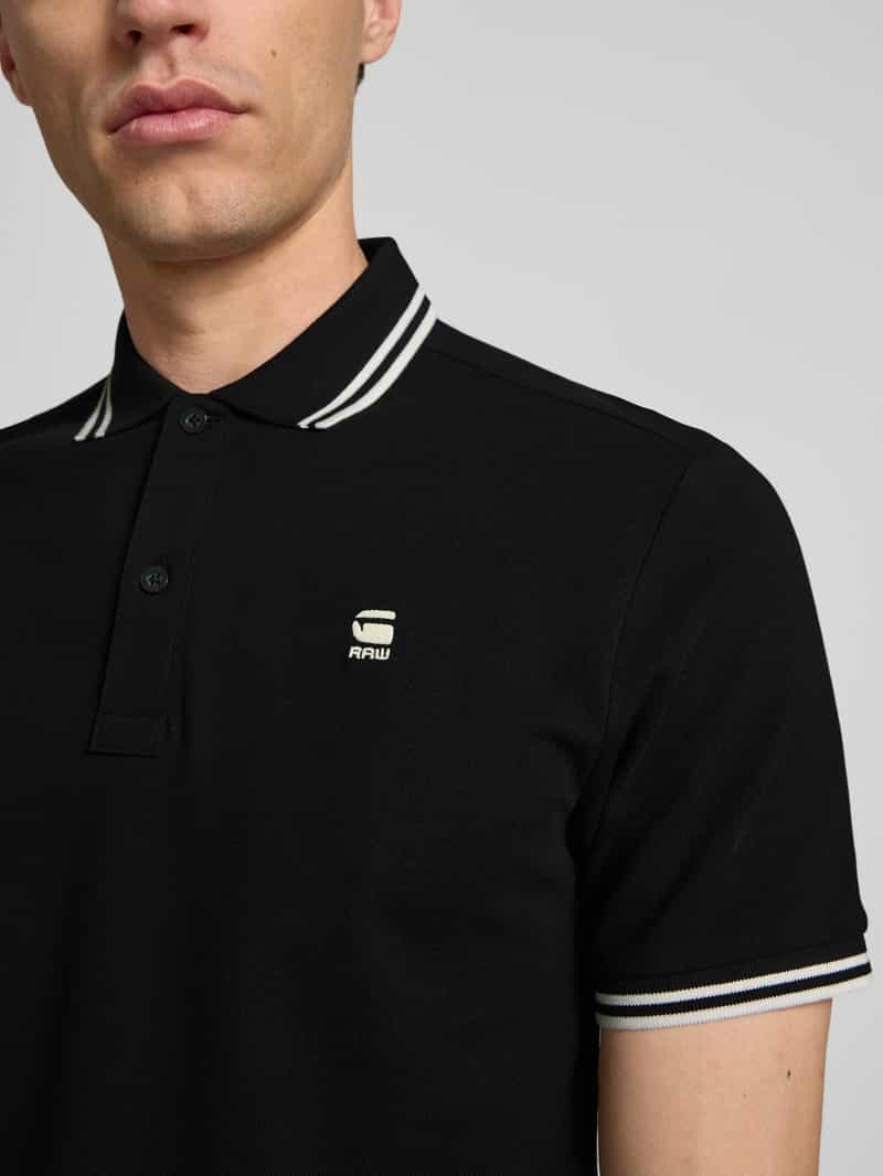 G-Star Raw Slim fit poloshirt met labelstitching model 'Dunda'