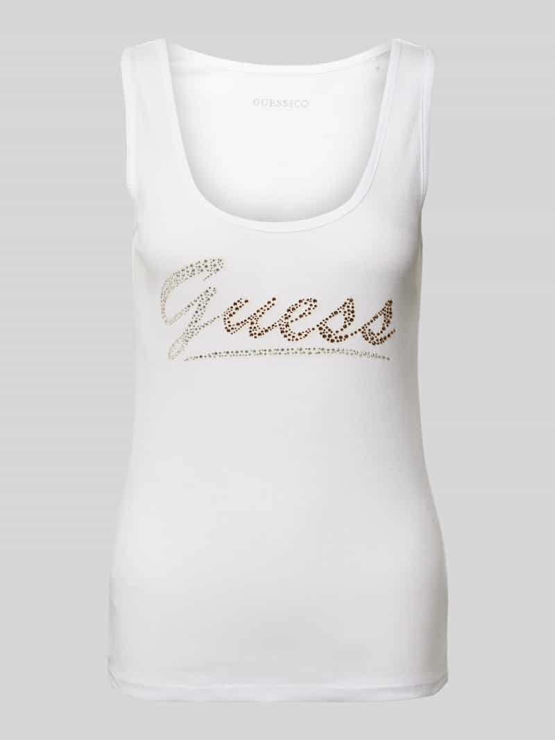 Guess Tanktop met strass-steentjes