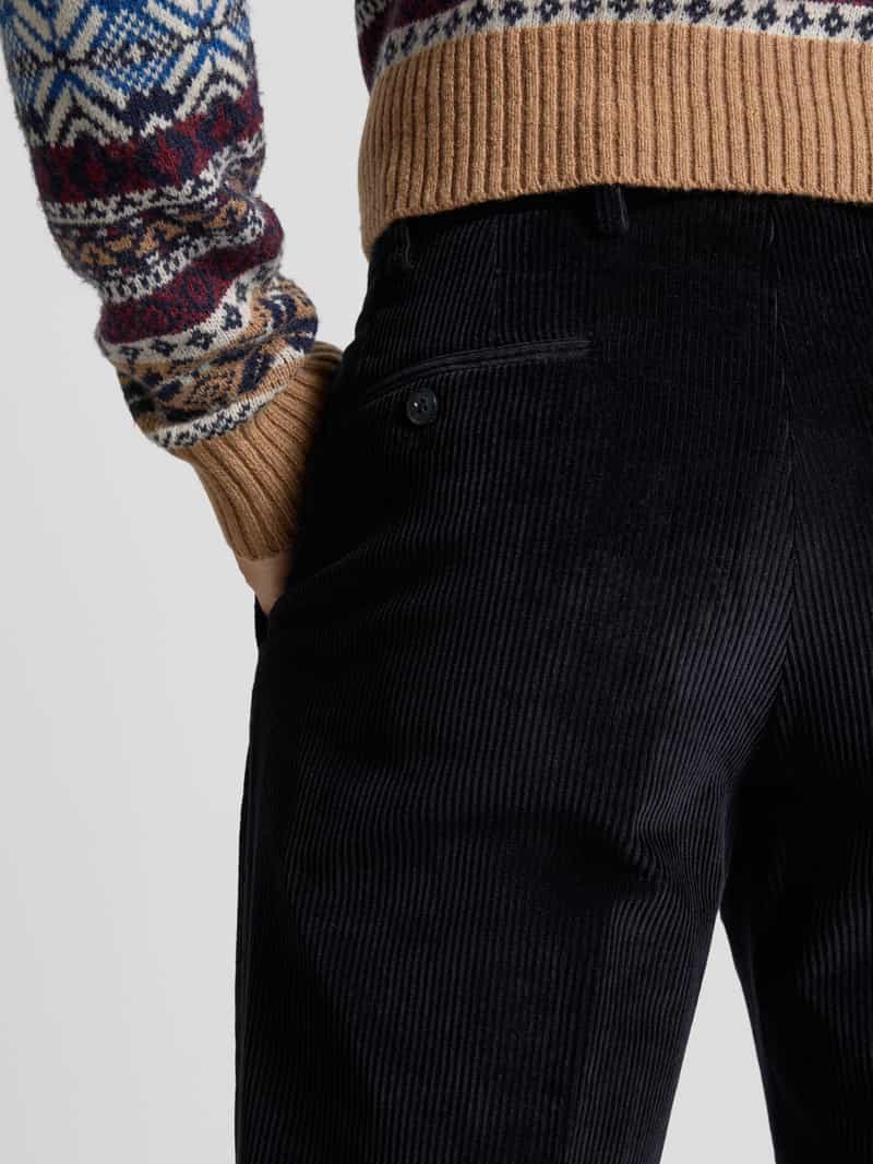 hiltl Regular fit corduroy broek met riemlussen model 'PARMA'