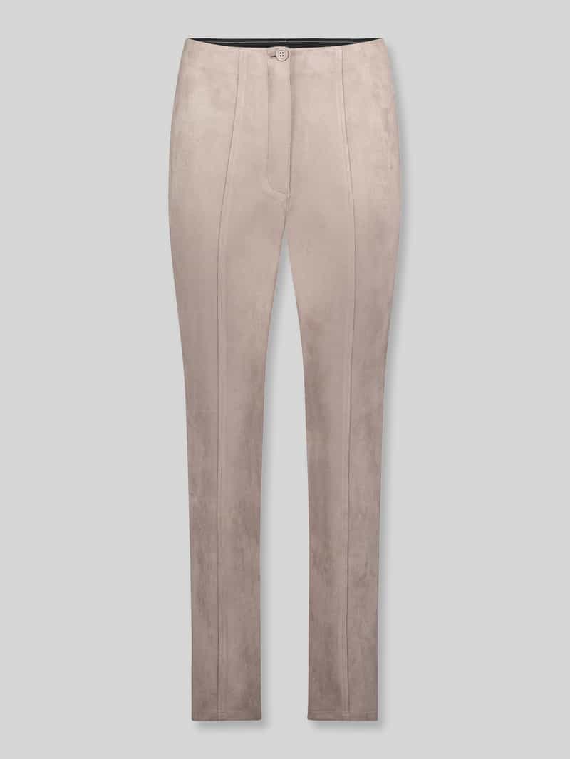 Betty Barclay Broek van imitatieleer met logodetail