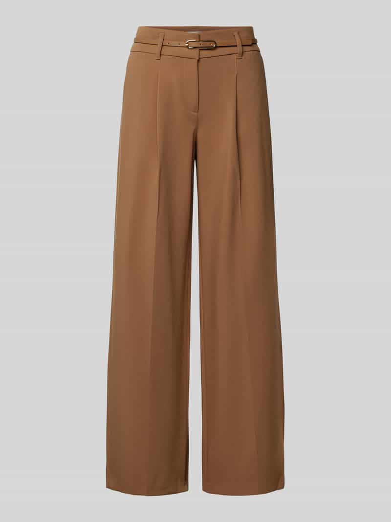Christian Berg Woman Wide leg stoffen broek met bandplooien