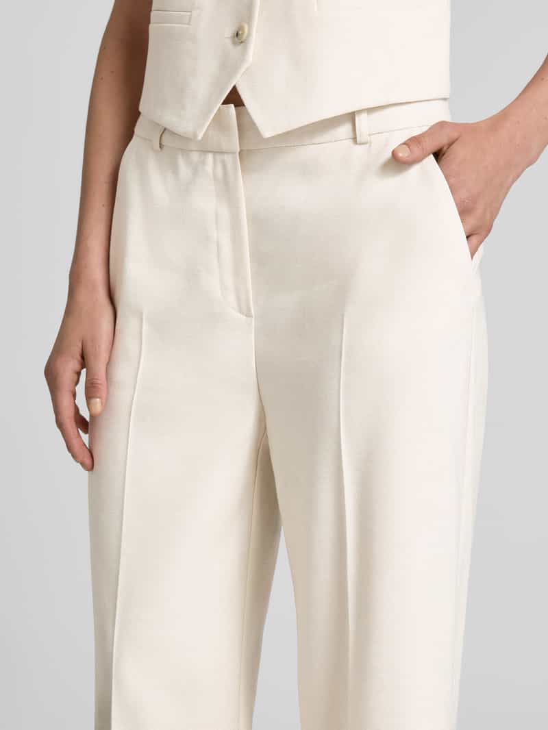 comma Straight leg pantalon met bandplooien