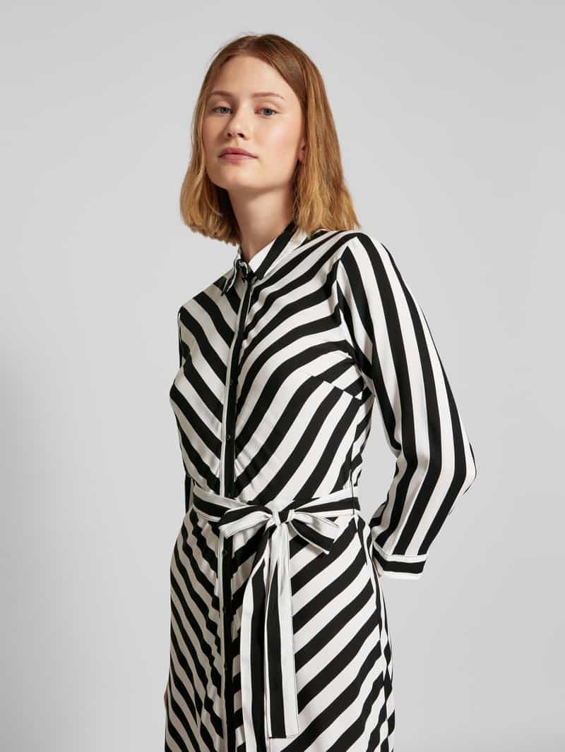 YAS Knielange jurk met strikceintuur model 'SAVANNA'