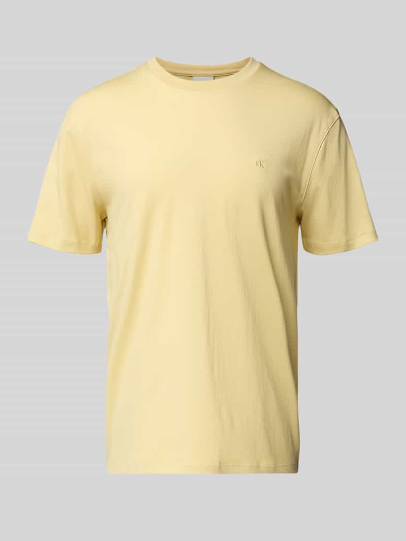 CK Calvin Klein T-shirt met logostitching model 'SUPIMA'