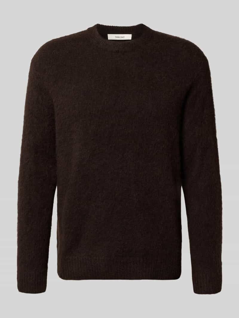 Selected Homme Relaxed fit gebreide pullover met wol model 'RAI BRUSHED'