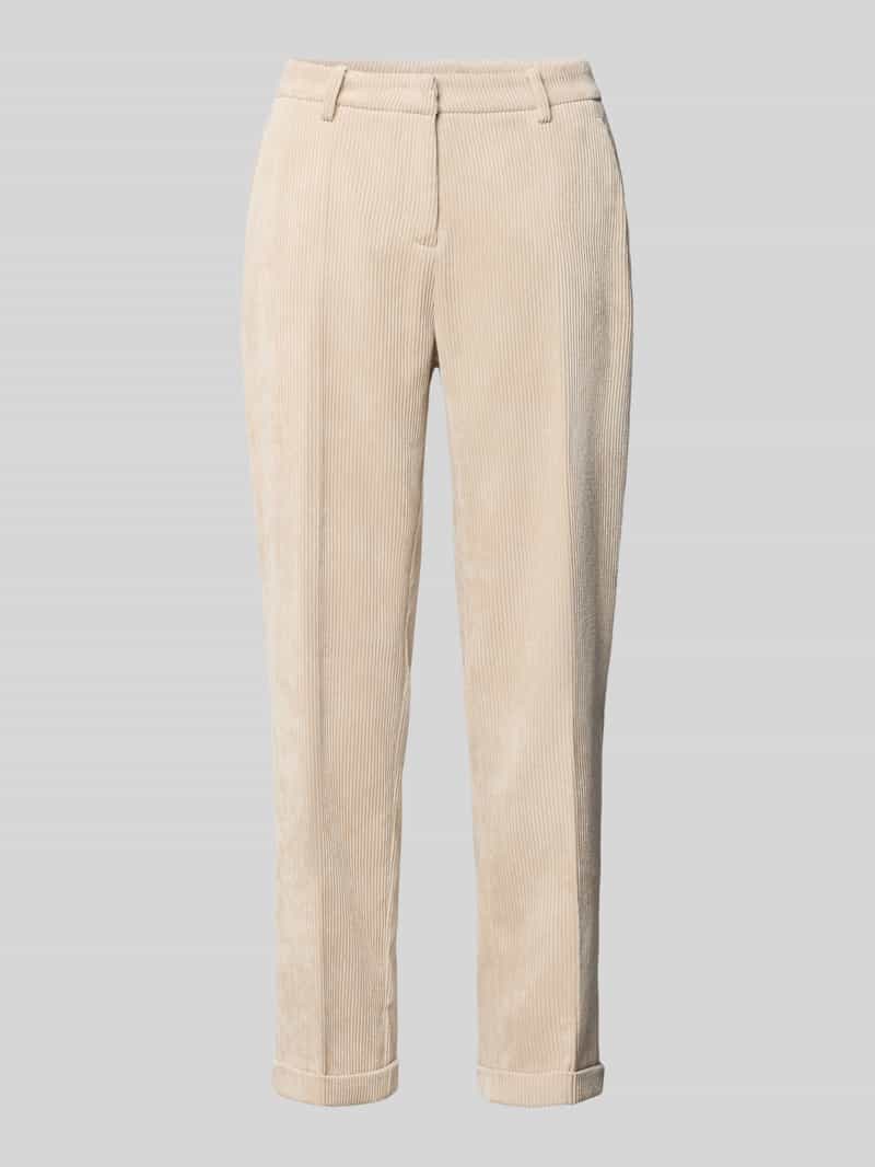 CAMBIO Regular fit corduroy broek met gefixeerde omslag aan de pijpen model 'KRYSTAL'