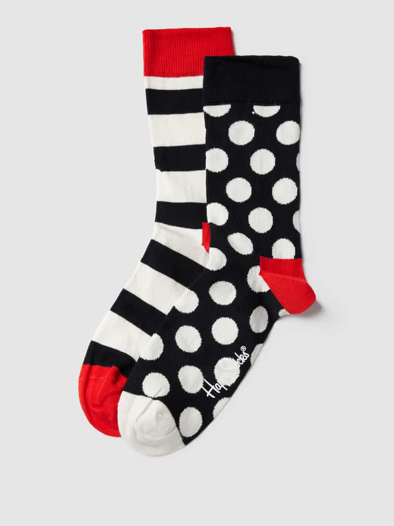 Sokken met all-over motief in een set van 2 stuks, model 'Big Dot'