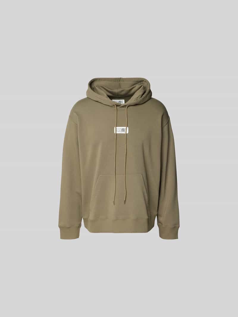 hoodie met labeldetail