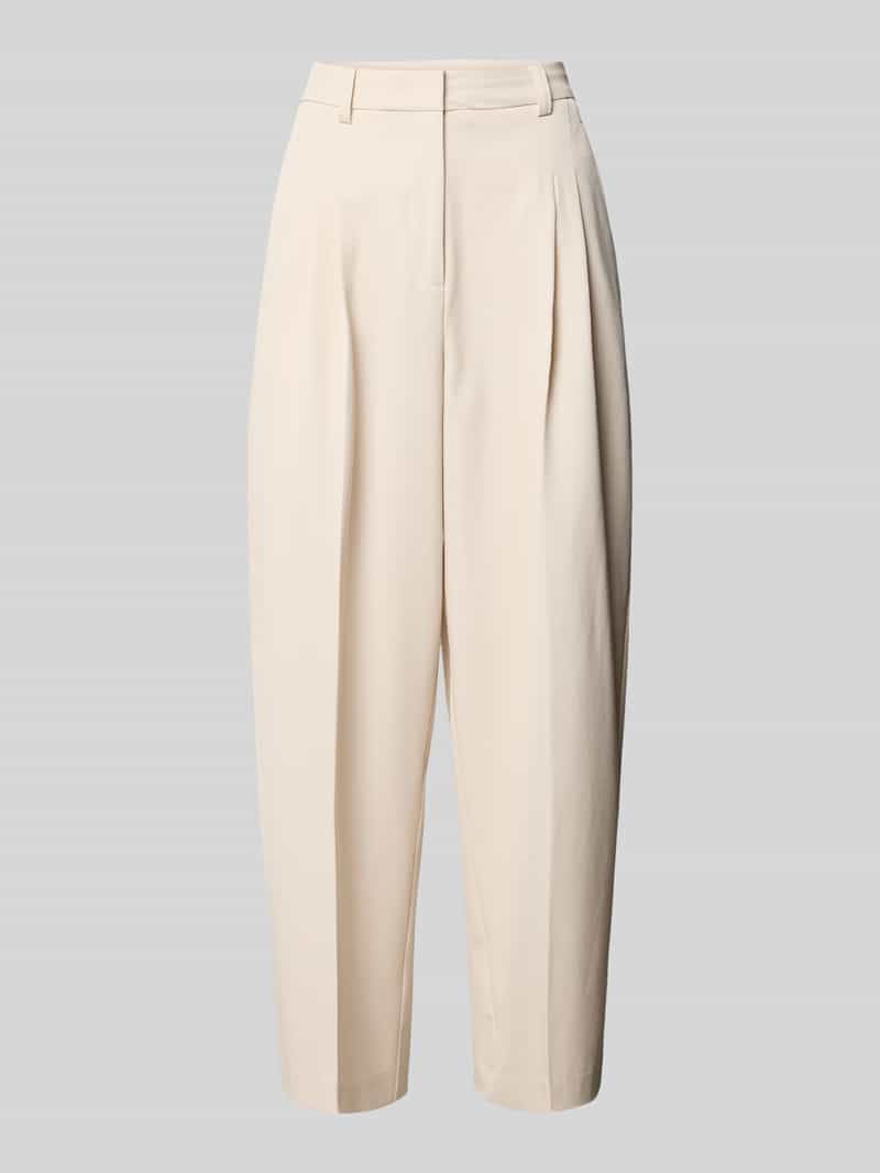straight fit kort broek met persplooien