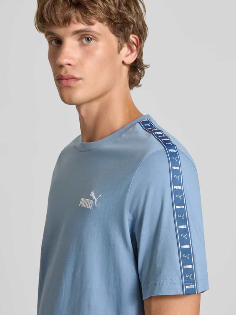 PUMA PERFORMANCE T-shirt met labelstitching en ronde hals