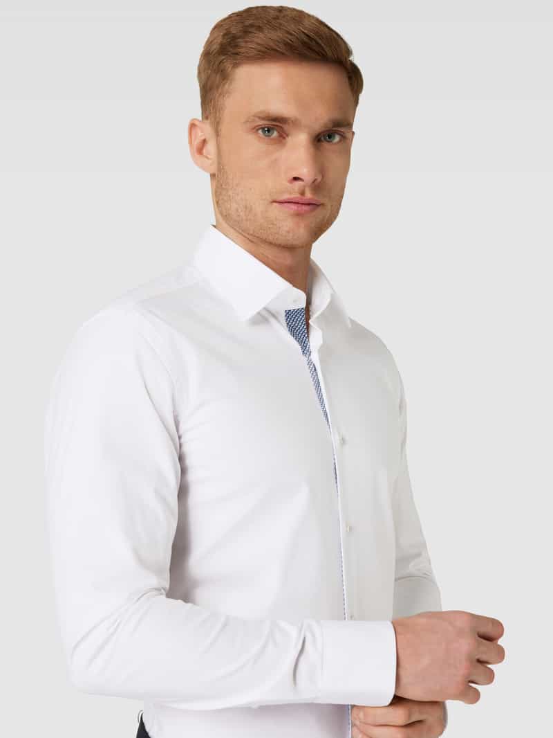 Boss Slim fit zakelijk overhemd met kentkraag model 'Hank'