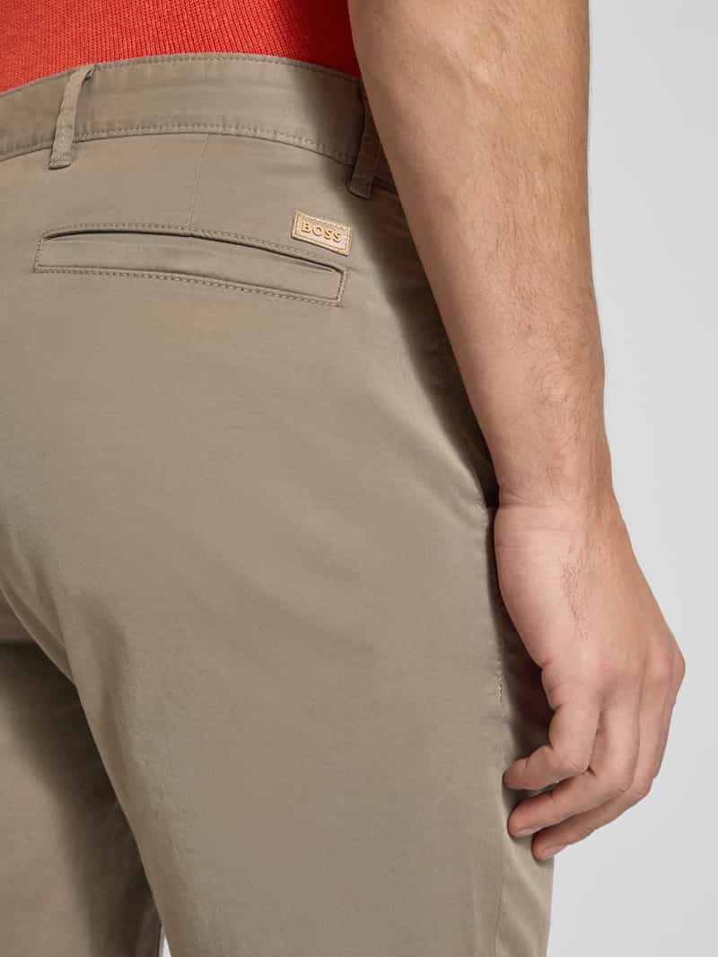 Boss Orange Korte slim fit chino met ceintuurlussen