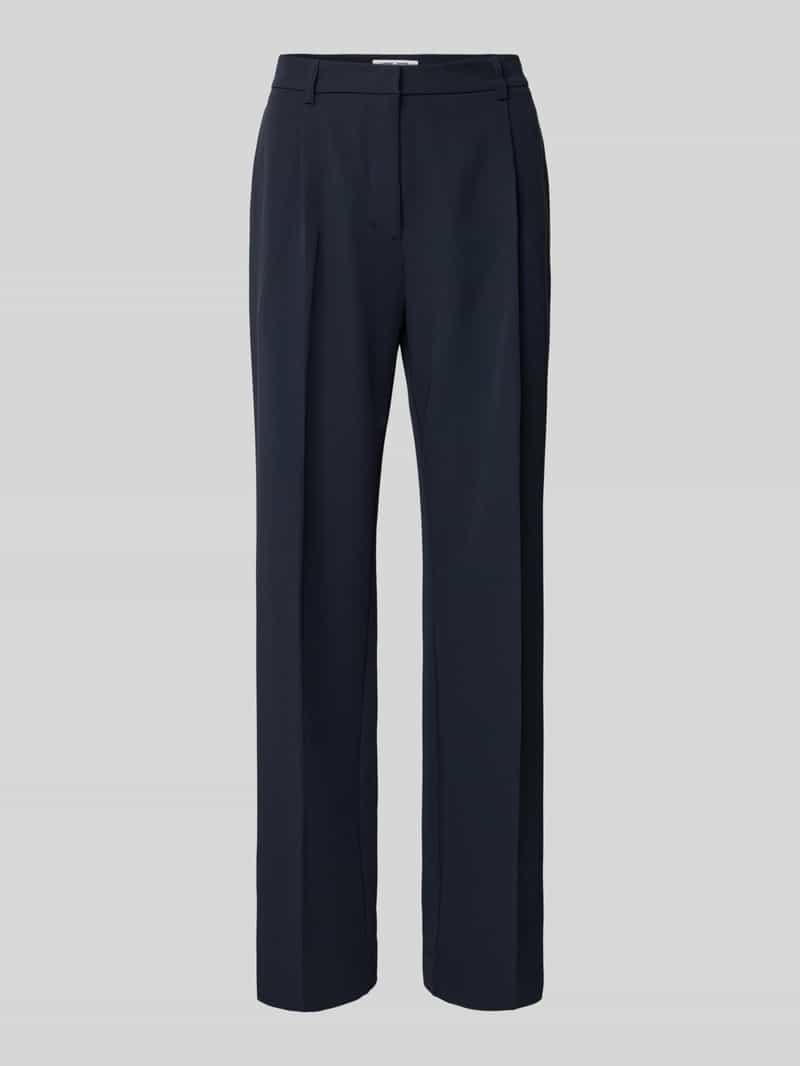 Samsøe Straight leg stoffen broek met bandplooien model 'RAMONA'