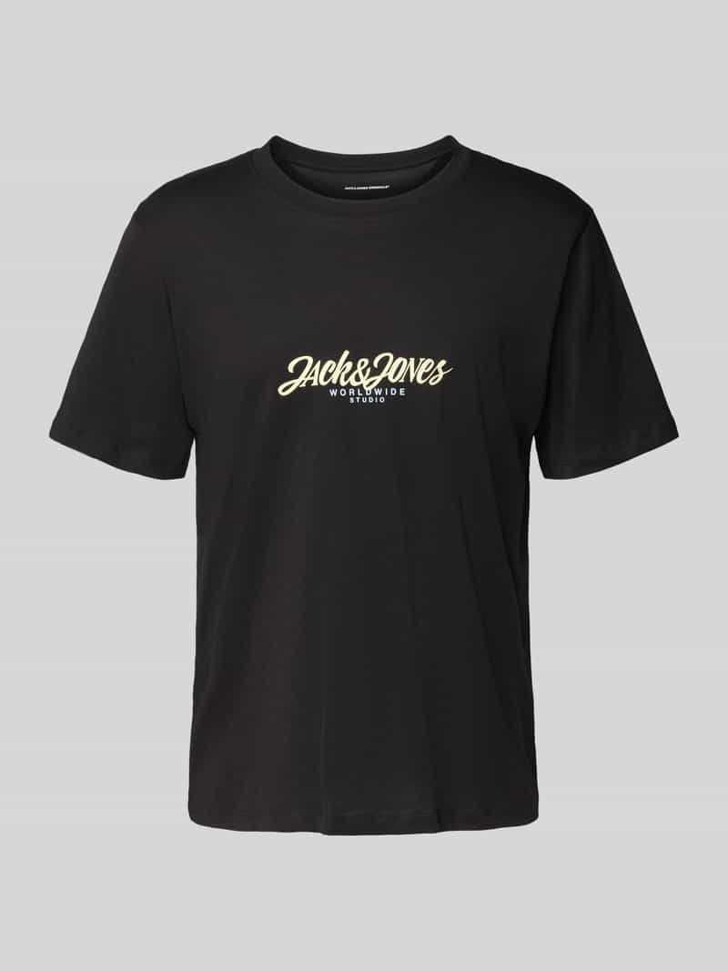 jack & jones T-shirt met labelprint model 'TAVIRA'