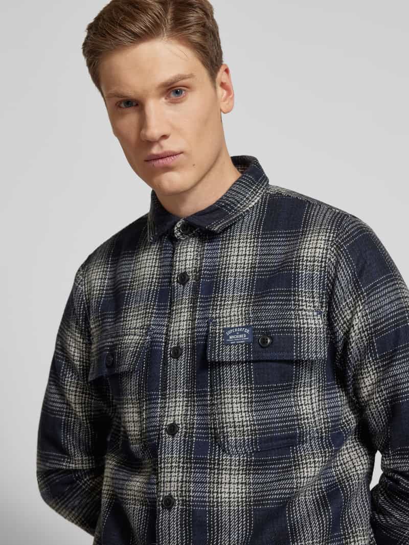 Superdry Regular fit overhemdjack met kentkraag model 'Miller'