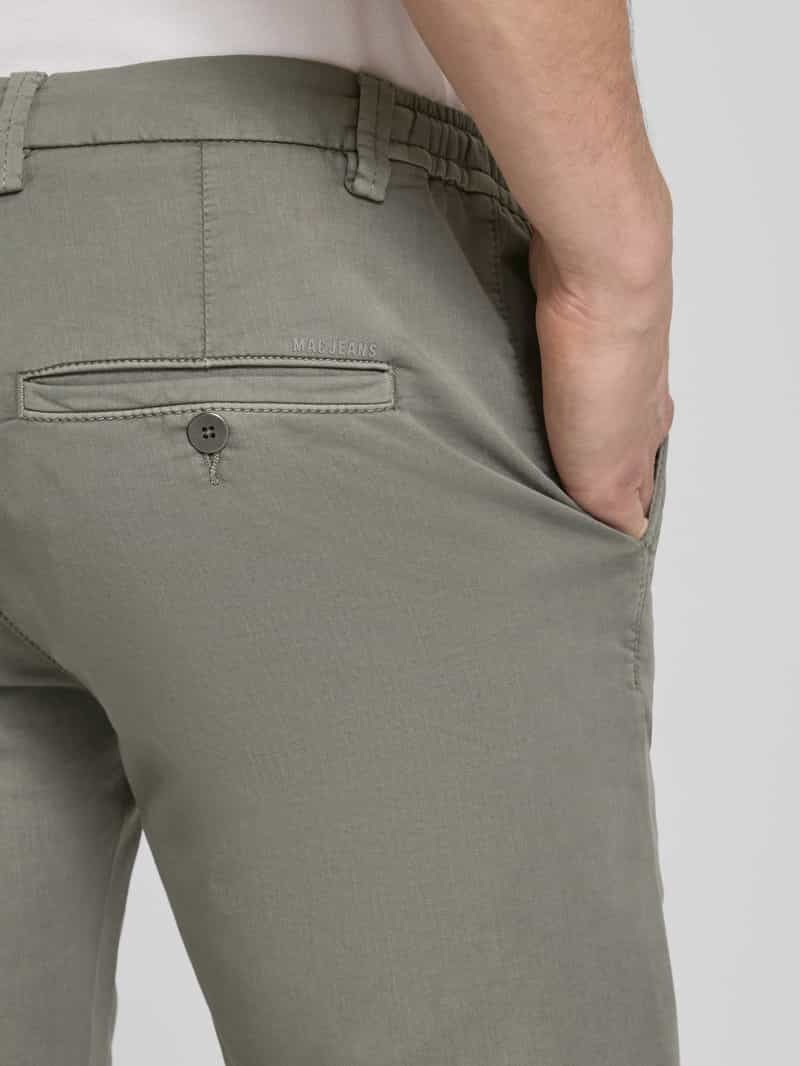 MAC Korte regular fit broek met tunnelkoord