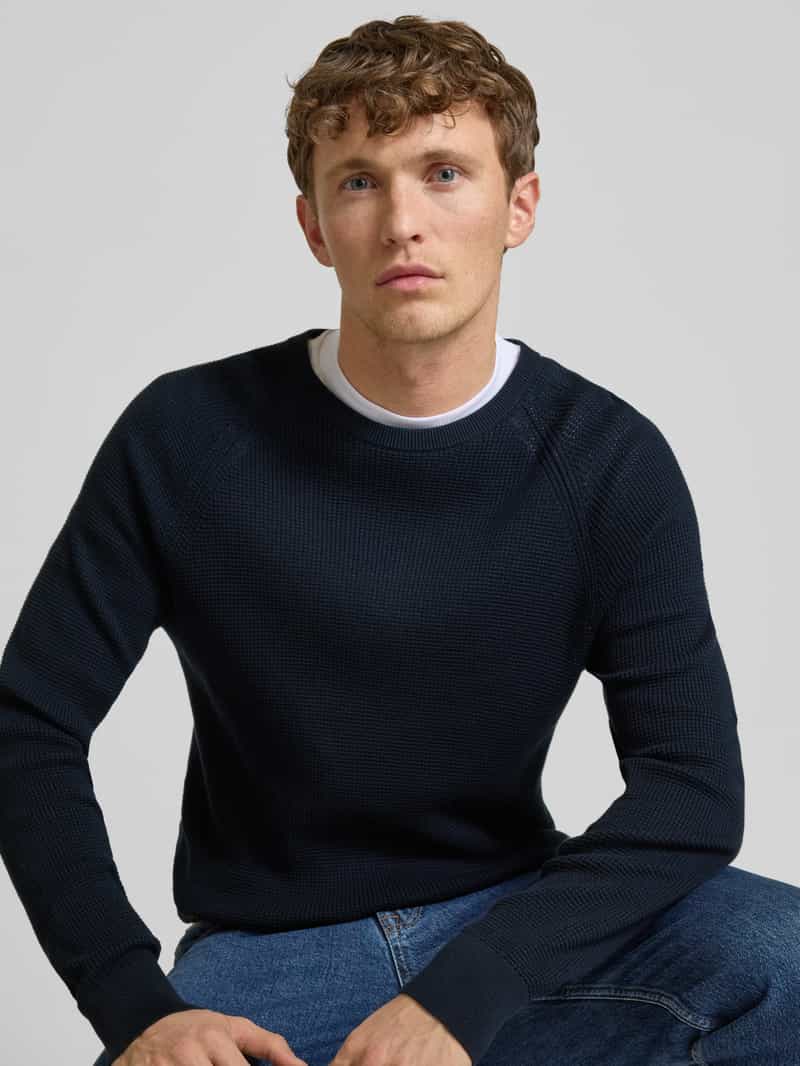 OLYMP Level Five Gebreide pullover met ribboorden