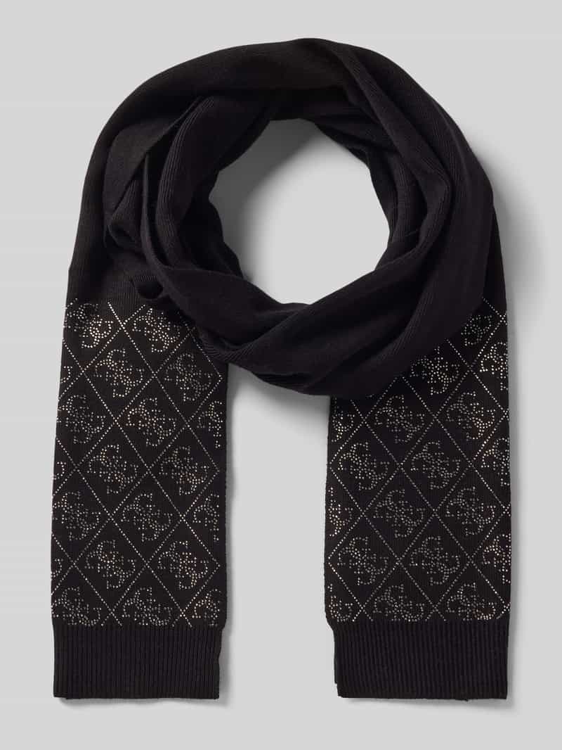 Guess Sjaal van viscosemix met siersteentjes model 'NORA'