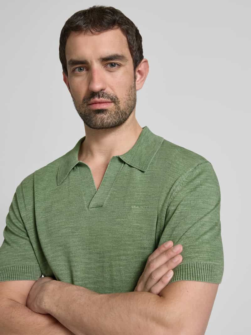 Gant Regular fit poloshirt met labelstitching