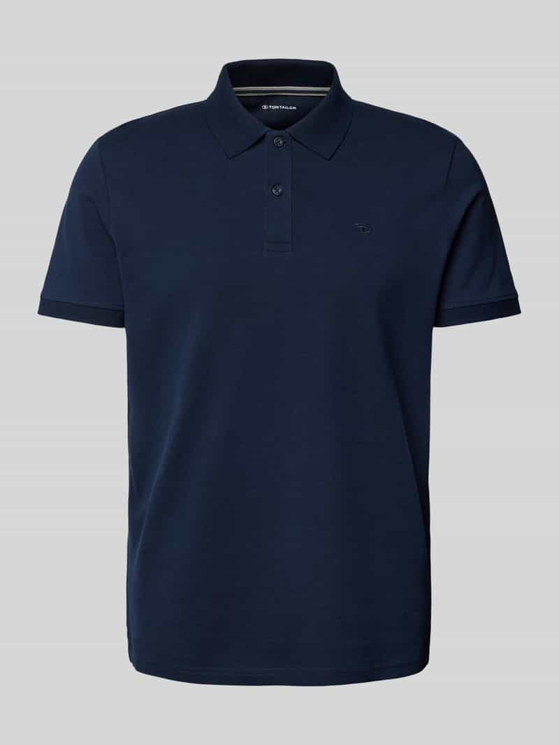 Tom Tailor Regular fit poloshirt van katoen-piqué met logostitching