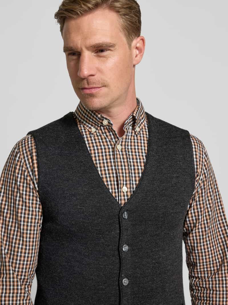 Christian Berg Men Wollen gilet met V-hals