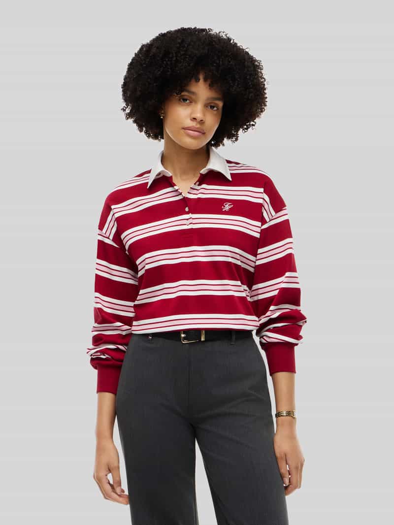 Tommy Hilfiger Shirt met lange mouwen van puur katoen